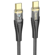 Заредете изображение във визуализатора на галерията – HOCO cable Type C to Type C 3A 60W U121 1,2 m black
