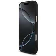 Заредете изображение във визуализатора на галерията – GUESS case for IPHONE 17 Pro Max GUHCP17XHG4SGCK (Fixed Glitter Big 4G Metal Frame) black
