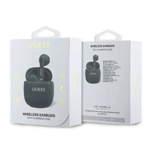 Заредете изображение във визуализатора на галерията – GUESS wireless earphones bluetooth TWS GUTWSJ14ESGK (Printed Classic Logo) black
