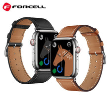 Заредете изображение във визуализатора на галерията – FORCELL F-DESIGN FA20 eco leather strap for APPLE Watch 42 / 44 / 45 / 49 mm brown

