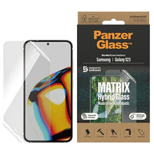 Заредете изображение във визуализатора на галерията – PanzerGlass Matrix hybrid glass with positioner for Samsung Galaxy S23
