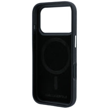 Заредете изображение във визуализатора на галерията – KARL LAGERFELD case for IPHONE 18 Pro Max/ 17 Pro Max compatible with MagSafe (Grained Choupette Head Metal) black
