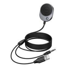Заредете изображение във визуализатора на галерията – Wireless car receiver Hoco AUX Bluetooth with cable Jack 3,5 mm E150 metal gray
