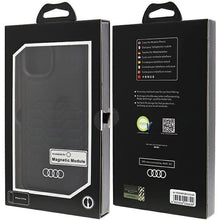 Заредете изображение във визуализатора на галерията – Audi Synthetic Leather Case with MagSafe for iPhone 15 Plus / 14 Plus - Black
