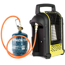 Заредете изображение във визуализатора на галерията – Reduction connection to a tourist gas cylinder G 3/8" L - 7/16" hose 1.5 m
