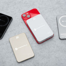 Заредете изображение във визуализатора на галерията – FORCELL F-ENERGY F10K8 Super Slim powerbank compatible with MagSafe PD3.0 QC4.0 15W 10000 mAh white

