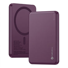 Заредете изображение във визуализатора на галерията – Powerbank compatible with MagSafe Forcell F-Energy Slim F5K9 QC4.0 PD3.0 15W 5000 mAh cherry
