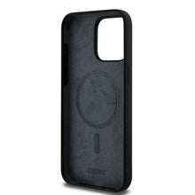 Заредете изображение във визуализатора на галерията – DKNY case for IPHONE 15 Pro Max compatible with MagSafe DKHMP15XSNYACH (DKNY HC MagSafe Silicone W/White Arch Logo) black
