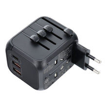 Заредете изображение във визуализатора на галерията – Travel charger / adapter SL-209PQ-2 WHOLE WORLD black
