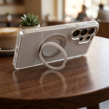 Заредете изображение във визуализатора на галерията – Case for Samsung A27 Frame Circle Stand compatible with MagSafe transparent
