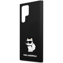 Заредете изображение във визуализатора на галерията – Karl Lagerfeld Silicone Choupette case for Samsung Galaxy S24 Ultra - black
