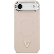 Заредете изображение във визуализатора на галерията – GUESS case for IPHONE 17 Air compatible with MagSafe GUHMP17MPSDTSCMP (PU W/ Triangle Logo) pink
