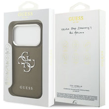 Заредете изображение във визуализатора на галерията – GUESS case for IPHONE 17 Pro compatible with MagSafe GUHCP17LPG4SMCEW (Grained PU W/ Big 4G Classic Logo) brown
