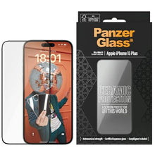 Заредете изображение във визуализатора на галерията – PanzerGlass Ceramic Protection ceramic glass for iPhone 15 Plus with positioner
