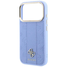 Заредете изображение във визуализатора на галерията – Case for IPHONE 18 Pro/17 Pro compatible with MagSafe (Stripe Peony 4G Logo) light blue 
