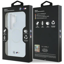 Заредете изображение във визуализатора на галерията – BMW case for SAMSUNG S26 Ultra BMHMS26L25HSMLKT (Magnetic IML Shockproof W/ Metal Logos) transparent

