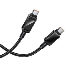 Заредете изображение във визуализатора на галерията – Cable USB C to USB C Hoco PD 3A 60W 1,2 m U157 Fuente black
