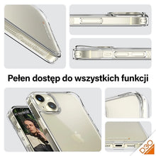 Заредете изображение във визуализатора на галерията – PanzerGlass HardCase with D3O and Military Grade Certification for iPhone 15 Plus / 14 Plus - Transparent
