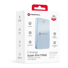 Заредете изображение във визуализатора на галерията – Powerbank compatible with MagSafe Forcell F-Energy SuperSlim F10K8 QC4.0 PD3.0 15W 10000 mAh blue
