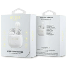 Заредете изображение във визуализатора на галерията – GUESS wireless earphones bluetooth TWS GUTWSJ14ESGH (Printed Classic Logo) white
