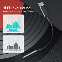 Заредете изображение във визуализатора на галерията – Choetech AUX003 USB-C / DC 3.5mm audio adapter - black
