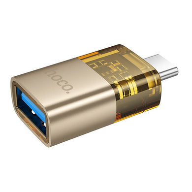 HOCO adapter OTG Type C (male) to USB A (female) UA36B gold