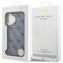 Заредете изображение във визуализатора на галерията – GUESS case for IPHONE 17 compatible with MagSafe GUHMP17SP4MSEGCB (PU 4G W/ Classic) blue
