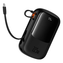 Заредете изображение във визуализатора на галерията – Baseus Qpow Pro+ 20000mAh 22.5W powerbank with built-in USB-C cable and display - black
