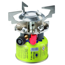 Заредете изображение във визуализатора на галерията – Gas camping stove with gas cartridges (thread or valve) ATOS piezo igniter 1.8kW
