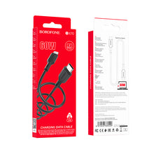 Заредете изображение във визуализатора на галерията – Borofone Cable BX70 - Type C to Type C - 60W 3A 1 metre black
