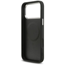 Заредете изображение във визуализатора на галерията – GUESS case for IPHONE 17 Pro compatible with MagSafe GUHMP17LPGTSPSK (Grained PU Triangle Logo) black
