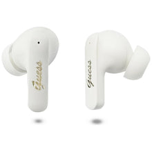 Заредете изображение във визуализатора на галерията – Wireless earphone GUESS TWS Script Metal Logo GUE005415 white
