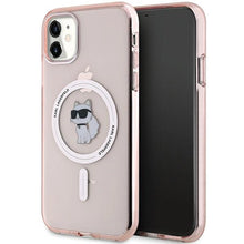 Заредете изображение във визуализатора на галерията – Karl Lagerfeld IML Choupette MagSafe case for iPhone 11 / Xr - pink
