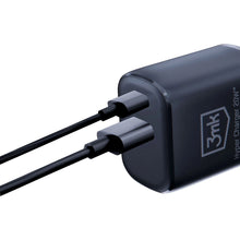 Заредете изображение във визуализатора на галерията – 3mk Hyper Charger 20W USB-C USB-A wall charger - black
