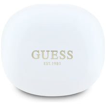 Заредете изображение във визуализатора на галерията – Wireless earphones TWS Guess Flat Classic Logo Electroplated white
