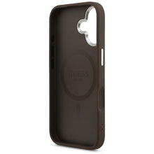 Заредете изображение във визуализатора на галерията – GUESS case for IPHONE 17 compatible with MagSafe GUHMP17SPSAREGSW (PU W/ Classic Logo) brown
