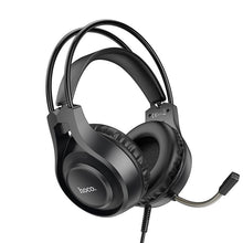 Заредете изображение във визуализатора на галерията – HOCO wire headphones Jack 3,5 mm with microphone W106 black

