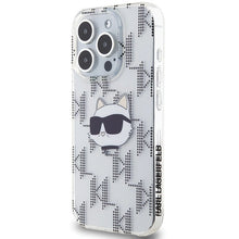 Заредете изображение във визуализатора на галерията – Karl Lagerfeld IML Choupette Head &amp; Monogram case for iPhone 15 Pro Max - transparent
