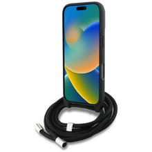 Заредете изображение във визуализатора на галерията – KARL LAGERFELD case for IPHONE 16 PRO MAX KLHCP16XPGGRMPCK compatible with MagSafe (CRSSBY Grained PU W/ Pattern &amp; Logo) black
