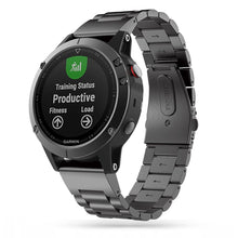Заредете изображение във визуализатора на галерията – Tech-Protect Stainless Bracelet for Garmin Fenix ​​3 / 5X / 3HR / 5X Plus / 6X / 6X Pro / 7X - Black
