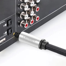 Заредете изображение във визуализатора на галерията – Ugreen AV108 10539 optical Toslink/SPDIF cable 1m - gray
