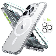 Заредете изображение във визуализатора на галерията – ESR Classic Pro Set Halolock MagSafe case + glass for display and camera for iPhone 15 Pro Max - transparent
