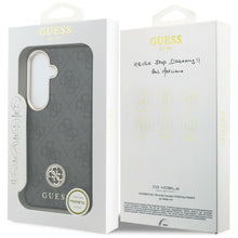 Заредете изображение във визуализатора на галерията – GUESS case for SAMSUNG S26 GUHMS26SP4GRMDEK (4G Rhinestone Round Logo MagSafe) black
