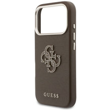 Заредете изображение във визуализатора на галерията – GUESS case for IPHONE 17 Pro GUHCP17L5PS4RGGW (PU FW Resin Logo) brown
