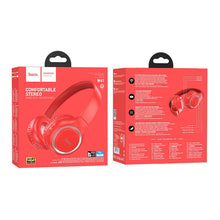 Заредете изображение във визуализатора на галерията – HOCO wireless headphones bluetooth W41 red
