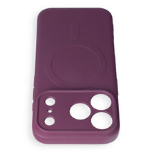 Заредете изображение във визуализатора на галерията – Case for iPhone 18 Pro / 17 Pro Silicone Mag Cover compatible with MagSafe (camera protection) dark cherry
