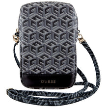 Заредете изображение във визуализатора на галерията – Guess Zip GCube Bottom Stripe phone bag - black
