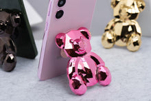 Заредете изображение във визуализатора на галерията – Phone stand BEAR - stick-on - pink
