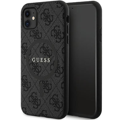 Оригинален гръб GUESS съвместим с MagSafe за GUHMN61G4GFRK (4G Ring classic logo) черен