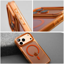 Заредете изображение във визуализатора на галерията – Case for iPhone 18 Pro Max / 17 Pro Max Frame Clear Hybrid Mag Cover compatible with MagSafe hermes orange
